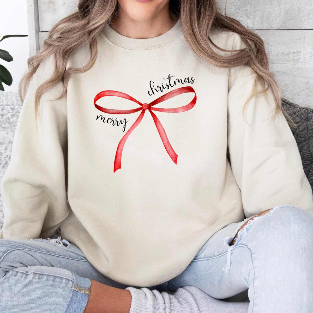 Christmas Coquette Bow Hoodie
