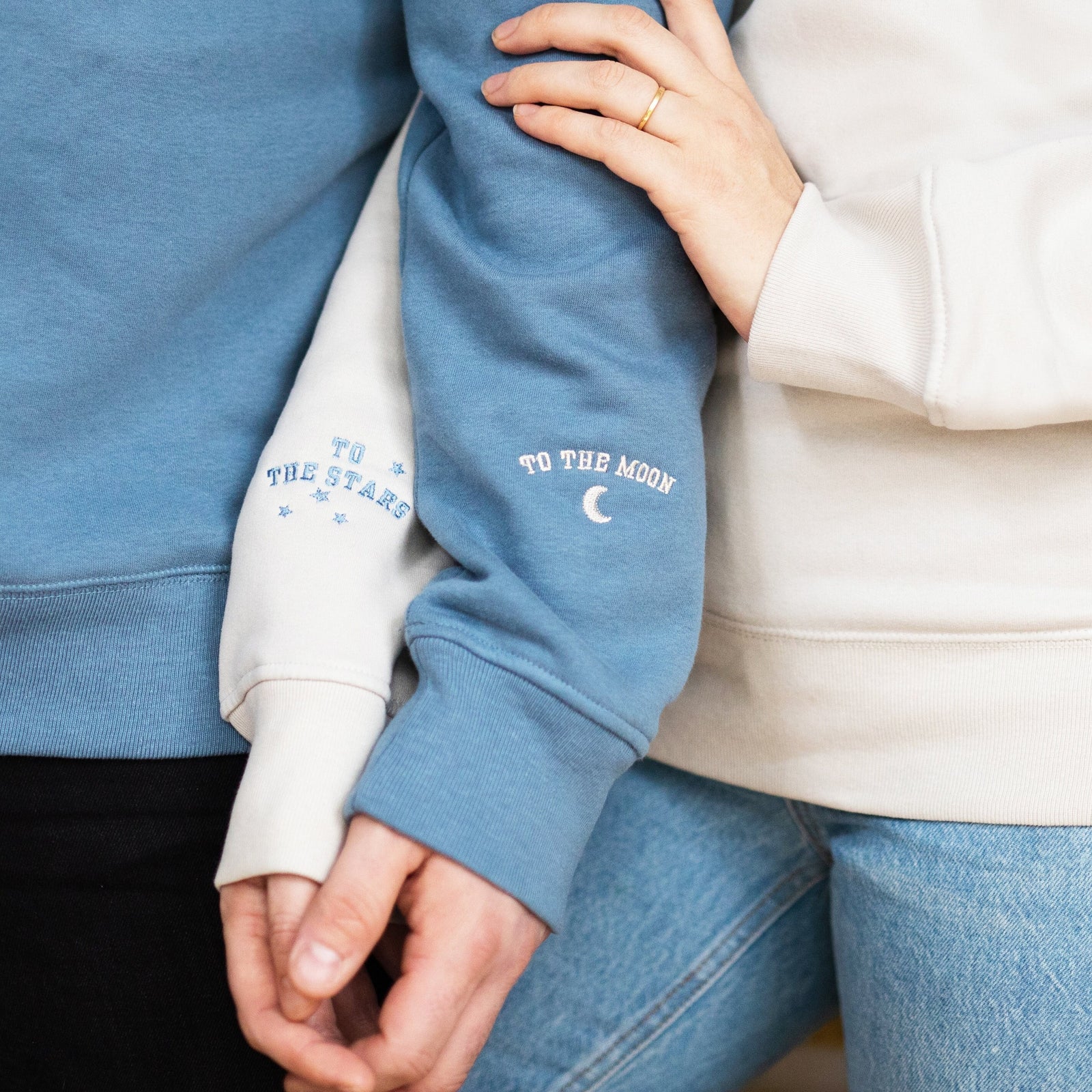 to the moon and stars sweatshirt set   embroidered newlywed gift for couples 1733124342343.jpg