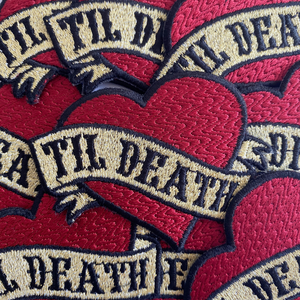 till death iron on patch love heart embroidered patch wedding favors bride to be gift for the bride bridal jacket valentines day 1736752831517.png