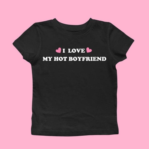 i love my hot boyfriend top i heart my boyfriend shirt valentines gift for girlfriend funny i love my bf baby tee clothing for valentine 1736998603459.jpg