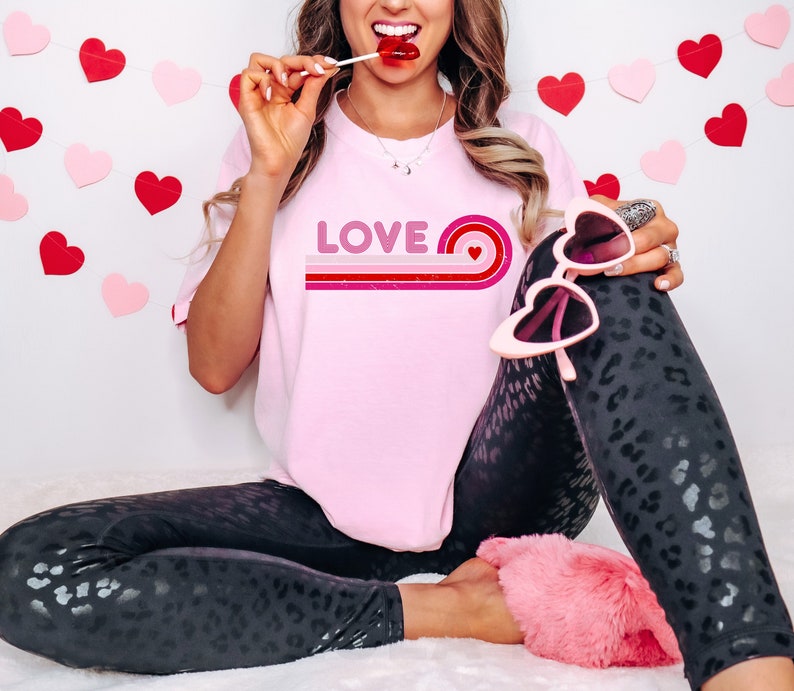 retro love valentines day shirtvalentines day shirts for giftheart shirtcute valentine shirtvalentines day giftvalentines giftlove tee 1737084612365.jpg