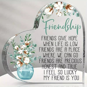 friendship friends give hope heart shaped block acrylic plaque birthday 1738575739721.jpg