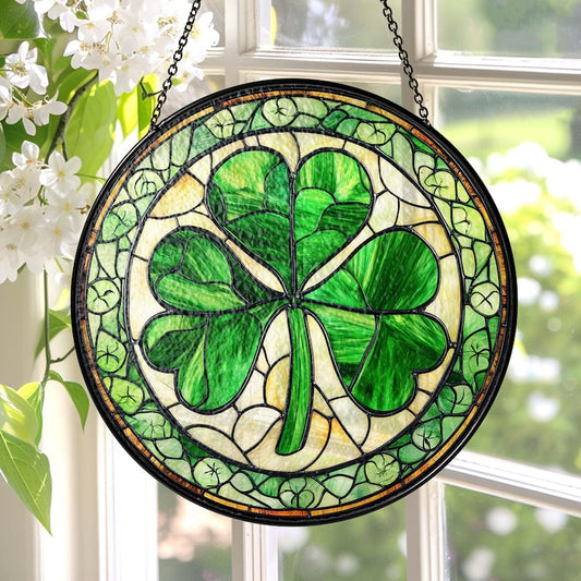 shamrock stained glass suncatcher shamrock suncatcher shamrock glass hangingsst patricks day decoration irish giftirish shamrock gift 1738918906035.jpg