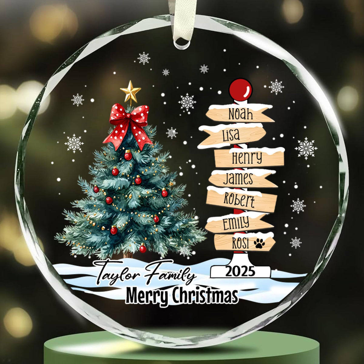 Personalized Family Christmas Ornament 2026 | Custom Name Tree Ornament | Holiday Gift for Families, Kids & Pets Keepsake 1738962a-967b-4319-a5c7-dc8e3b04f31d-4.jpg