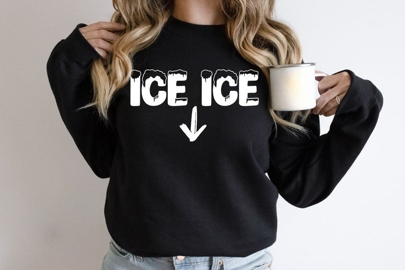 ice ice baby sweatshirt ice ice crewneck pregnancy announcement pregnant sweatshirt new mom gift pregnancy reveal tshirt mom to be tee 1739258443026.jpg