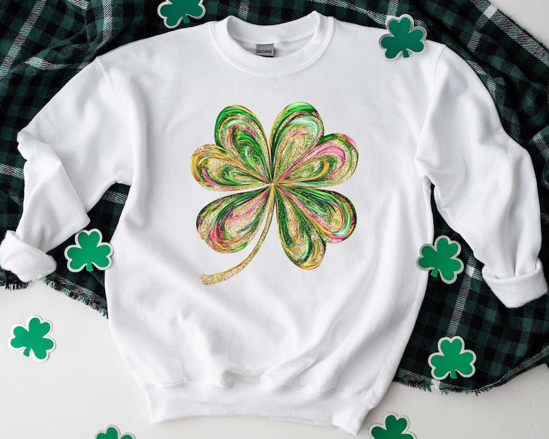 retro shamrock sweatshirt womens shenanigans sweatshirt cute st patricks day sweatshirt lucky sweatshirt irish shirt four leaf clover 1739766776553.jpg