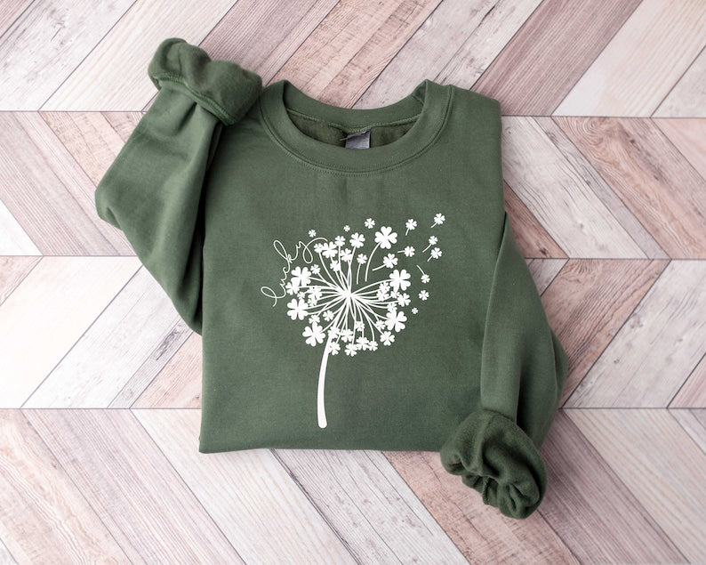 st patricks day dandelion sweater shamrock sweatshirt patrick day lucky shirt clover shirt dandelions patrick day shirt irish day shirt 1739851069045.jpg