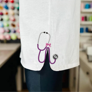 therapist medic stethoscope split seam side bow machine embroidery shirt doctor outfit t shirt sweatshirt 1739864926427.png