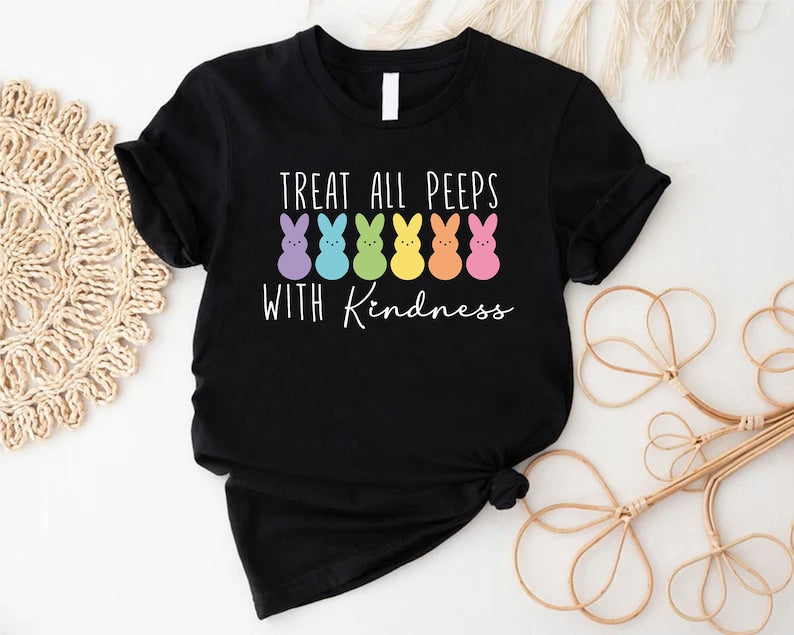 treat all peeps with kindness shirt teachers easter shirt easter gift for teacher teachers easter day outfit teacher bunny shirt gift 1739954220940.jpg