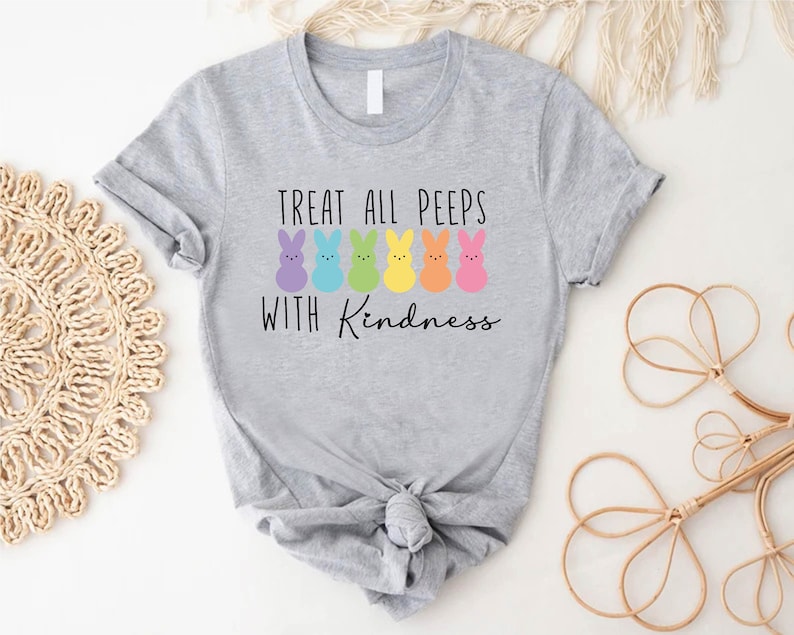 treat all peeps with kindness shirt teachers easter shirt easter gift for teacher teachers easter day outfit teacher bunny shirt gift 1739954221065.jpg