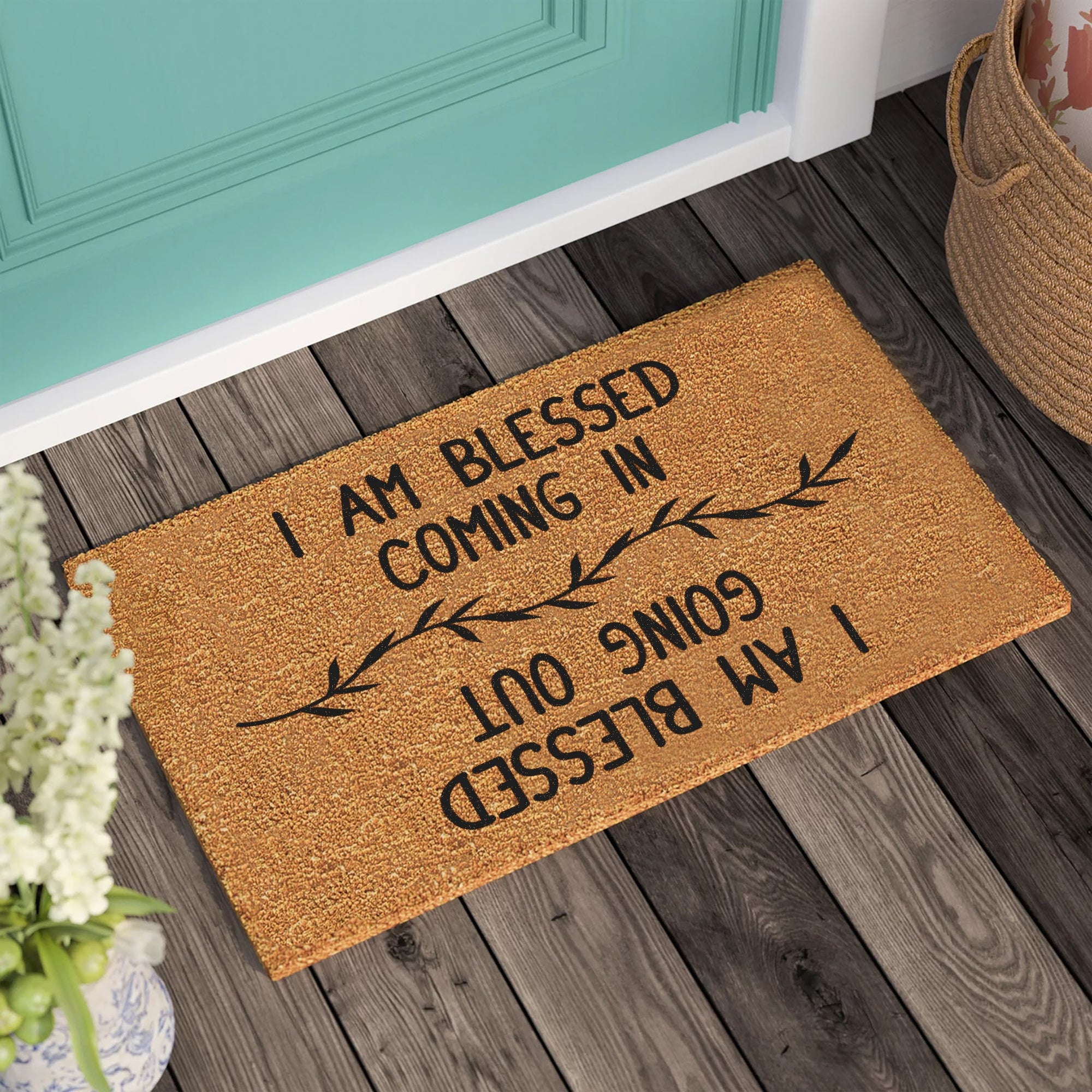 i am blessed doormat  housewarming gift  welcome door mat  new home gift  personalized custom doormat  wedding gift  personalized gift 1742377749832.jpg