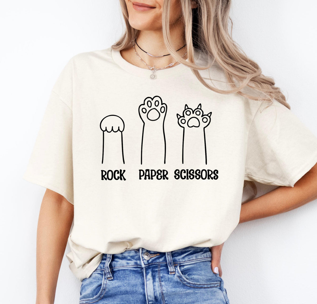 rock paper scissors sweatshirt funny cat paw shirt unisex crewneck shirt for cat lover cat owner shirt cat paws shirts gift for cat mom 1742802277112.jpg