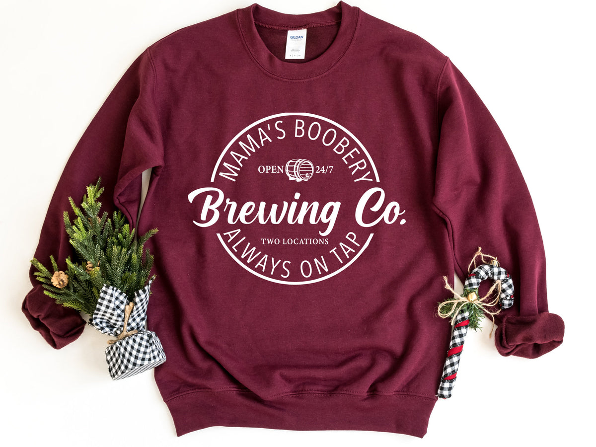 brewing co sweatshirt funny breast feeding crewneck sweatshirt mamas boobery pullover new mom sweatshirt mothers day sweatshirt 1742870713461.jpg