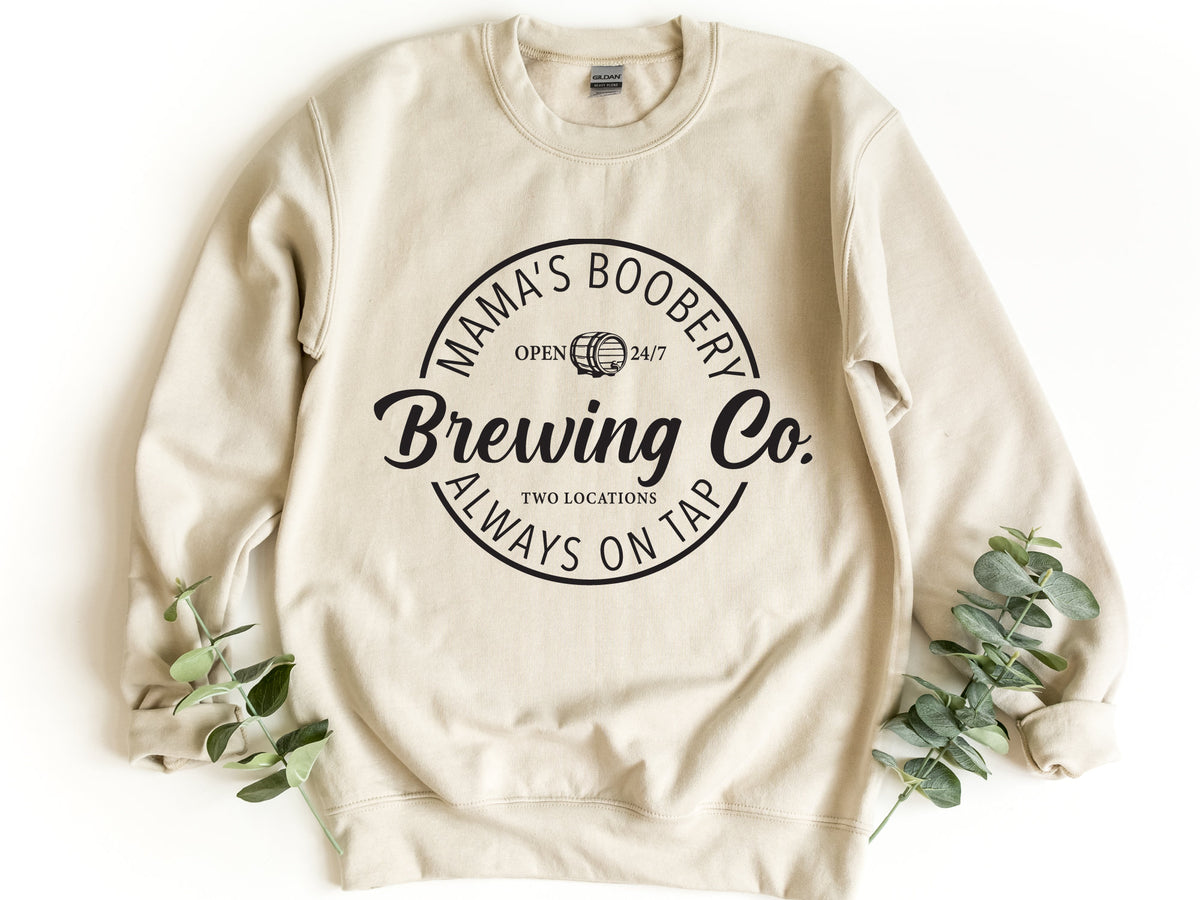 brewing co sweatshirt funny breast feeding crewneck sweatshirt mamas boobery pullover new mom sweatshirt mothers day sweatshirt 1742870713464.jpg