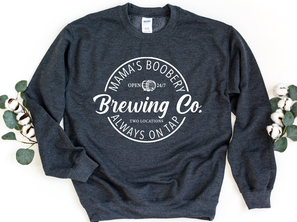 brewing co sweatshirt funny breast feeding crewneck sweatshirt mamas boobery pullover new mom sweatshirt mothers day sweatshirt 1742870714013.jpg