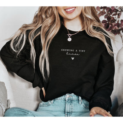 growing a tiny human soon to be mom shirt im pregnant daughter expecting mom gift pregnancy reveal baby announcement ideas 1742872131838.jpg