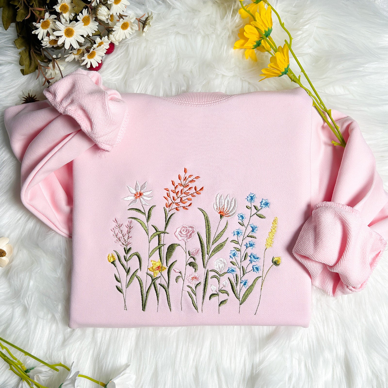 wildflower botany embroidered sweatshirt  dragonfly t shirt  floral embroidered sweatshirt  sweater  crew neck sweatshirt 1742959613848.jpg
