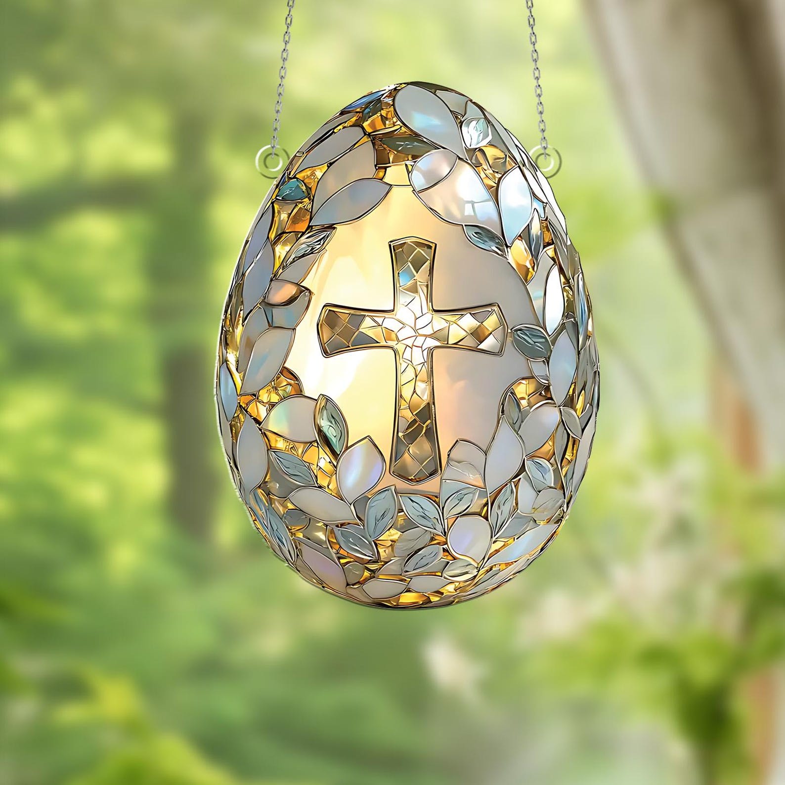 2d cross and leaf window hanging acrylic easter window decor religious decor christian gift home decor for easter easter gifts 1743490766949.jpg