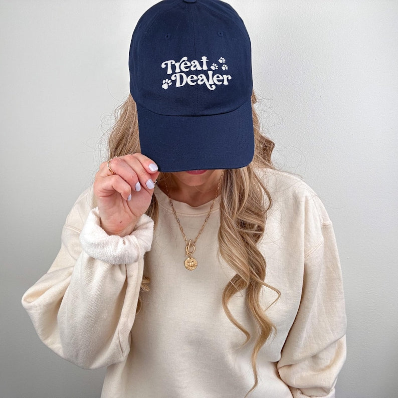 treat dealer hat embroidered gift for dog moms funny dog mom or dad baseball cap for pet lovers embroidery paw print gift for pet owners 1744345295529.jpg