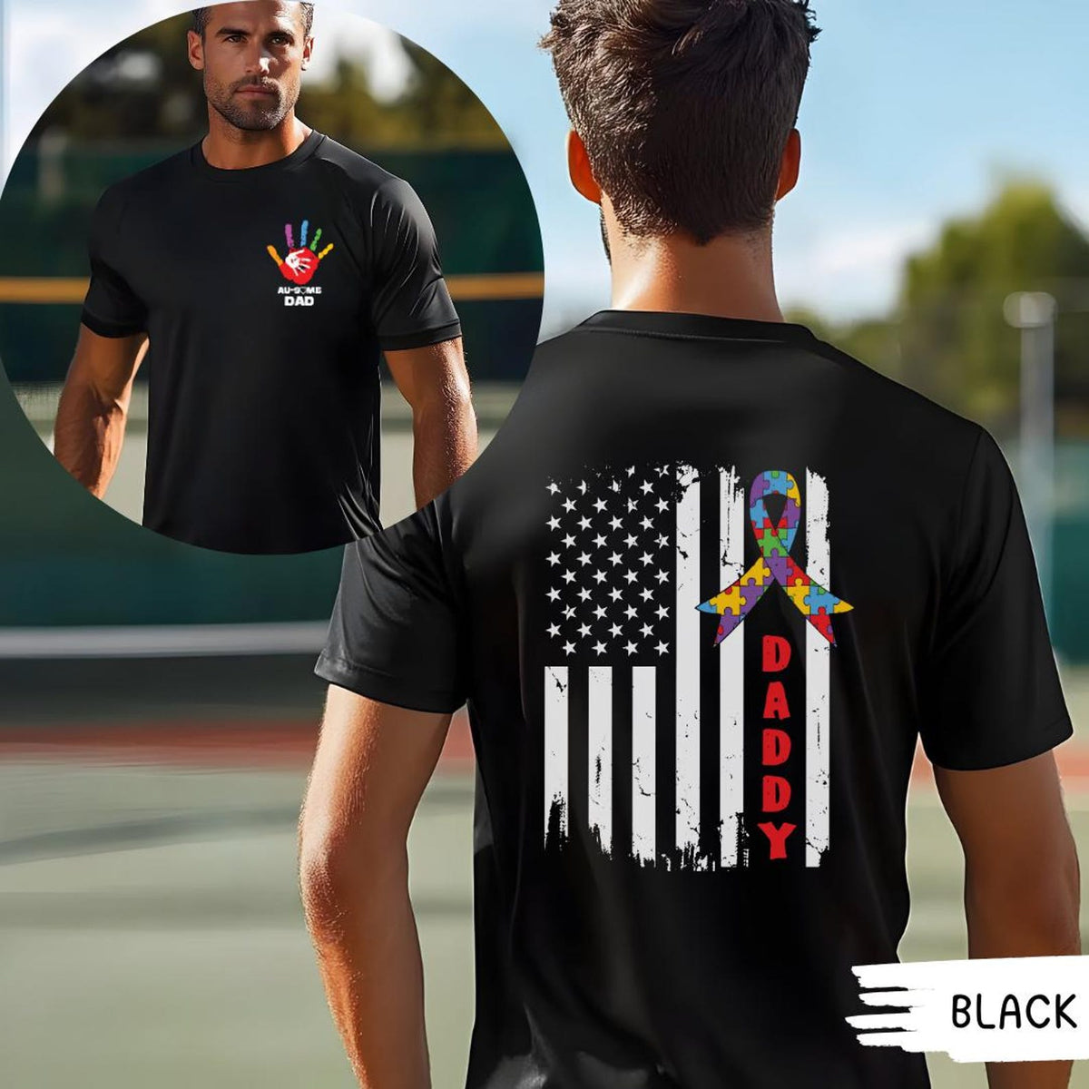 proud autism dad american flag 2 side shirt autism awareness gift autism warrior shirt gift for dad fathers day tee 4th of july shirt 1744357431758.jpg