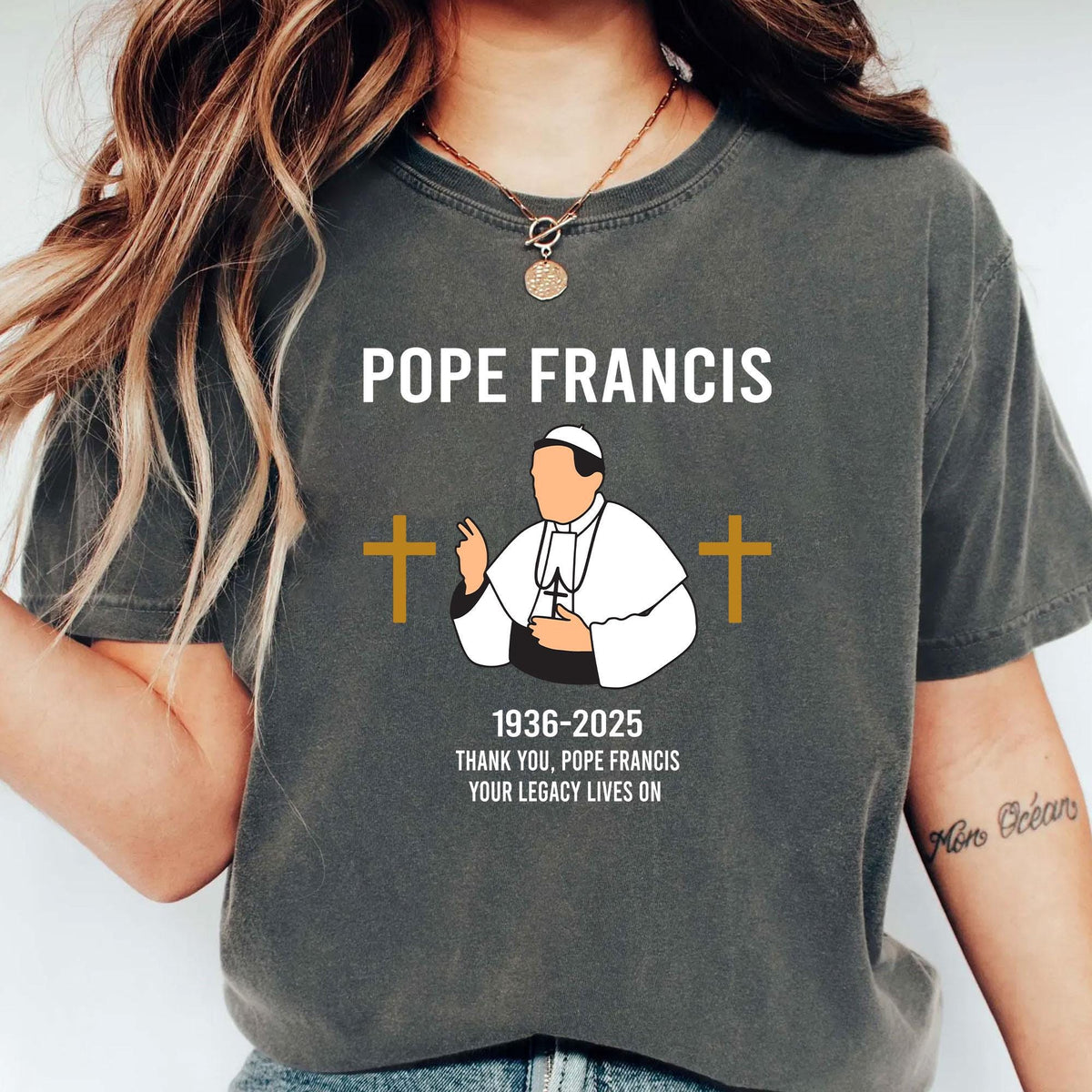 pope francis commemorative shirt pray for pope francis shirt vatican catholic tee christian quote tee 1745226444703.jpg