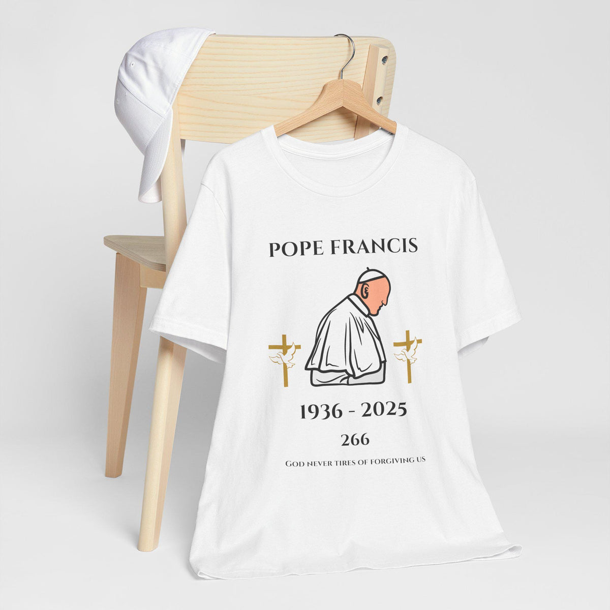 pope francis commemorative t shirt vatican catholic tee religious shirt unisex jersey top christian quote shirt 1745228046974.jpg
