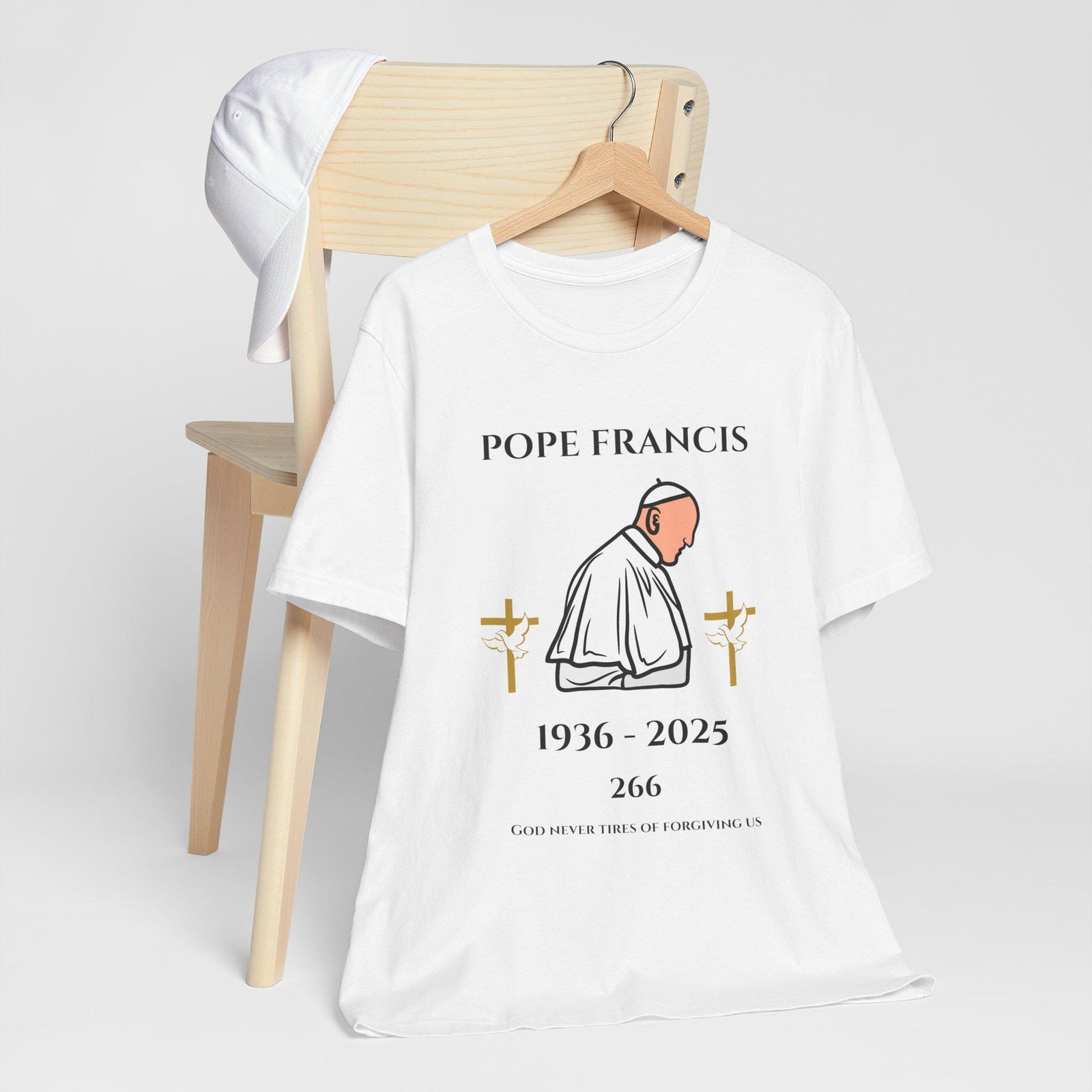 pope francis commemorative t shirt vatican catholic tee religious shirt unisex jersey top christian quote shirt 1745228046974.jpg