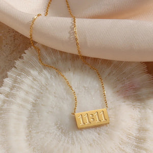 gold angel number 1111 necklace  1111 angel number pendant  make a wish  lucky number  gift for her  best friend gift 1745287752190.jpg