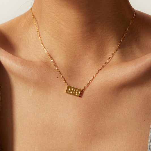 gold angel number 1111 necklace  1111 angel number pendant  make a wish  lucky number  gift for her  best friend gift 1745287752337.jpg