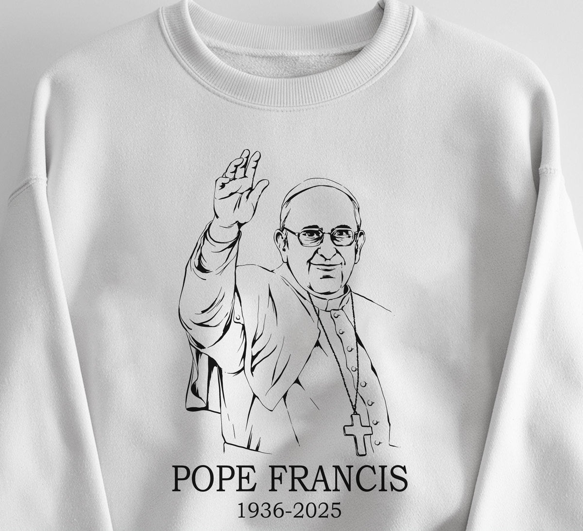 pray for pope francis  rip pope francis shirt in loving memory t shirt rip pope catholic commemorative thank you pope francis 1936 2025 1745307197500.jpg