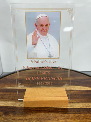 in loving memory of pope francis inspirational catholic plaque faith based home decor spiritual tribute gift 1745307557126.jpg