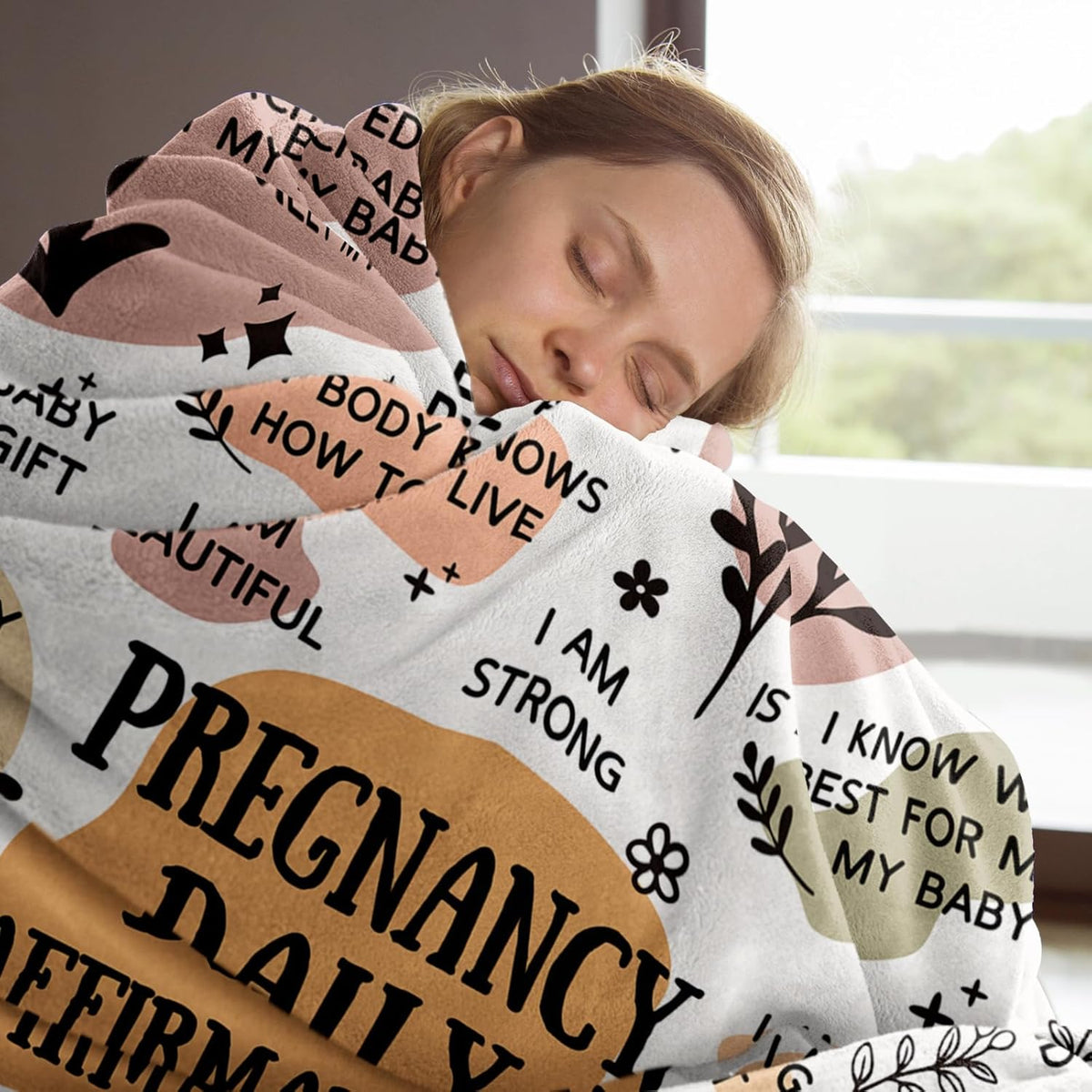 pregnancy gifts   pregnant mom blanket with pregnancy daily affirmations expecting mom gift 1745823671142.jpg