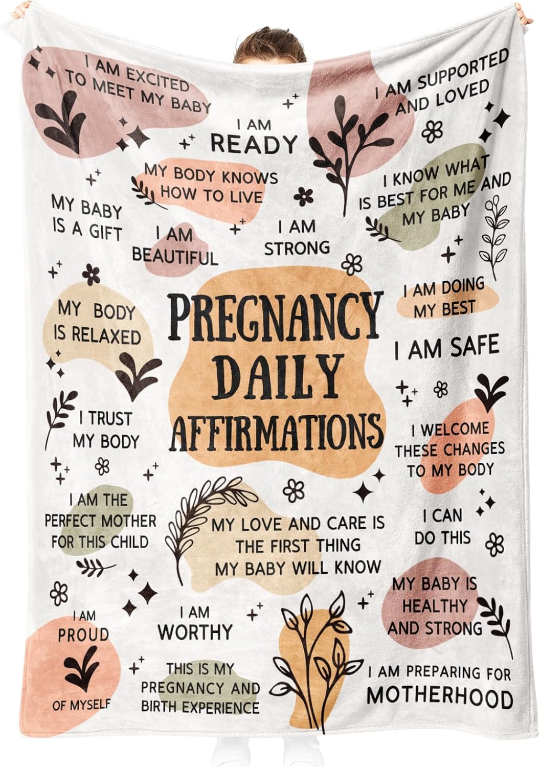 pregnancy gifts   pregnant mom blanket with pregnancy daily affirmations expecting mom gift 1745823671175.jpg