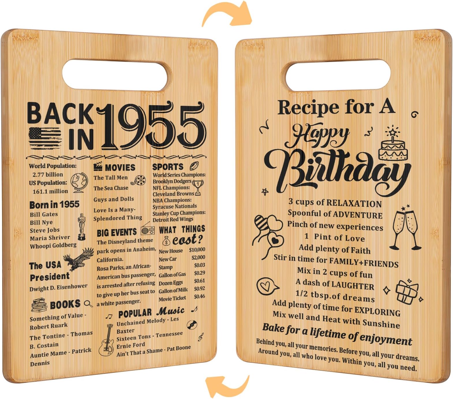70th birthday gifts for women menback in 1955recipe for a happy birthday cutting board present for her him70th bday gift ideascool presents for 70 year old woman 1746437203191.jpg
