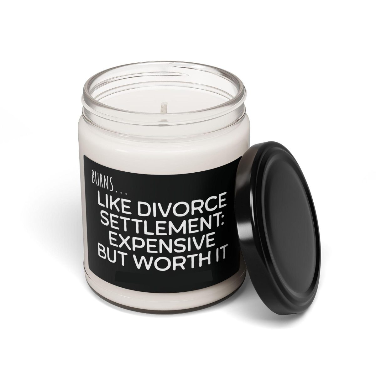 burns like a divorce settlement   funny breakup candle expensive but worth it post divorce gift sarcastic self care for her or him 1746589615181.png