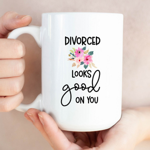 divorce looks good on you adult humor coffee mug looking for the d breakup care package divorce gift 1746590777024.png