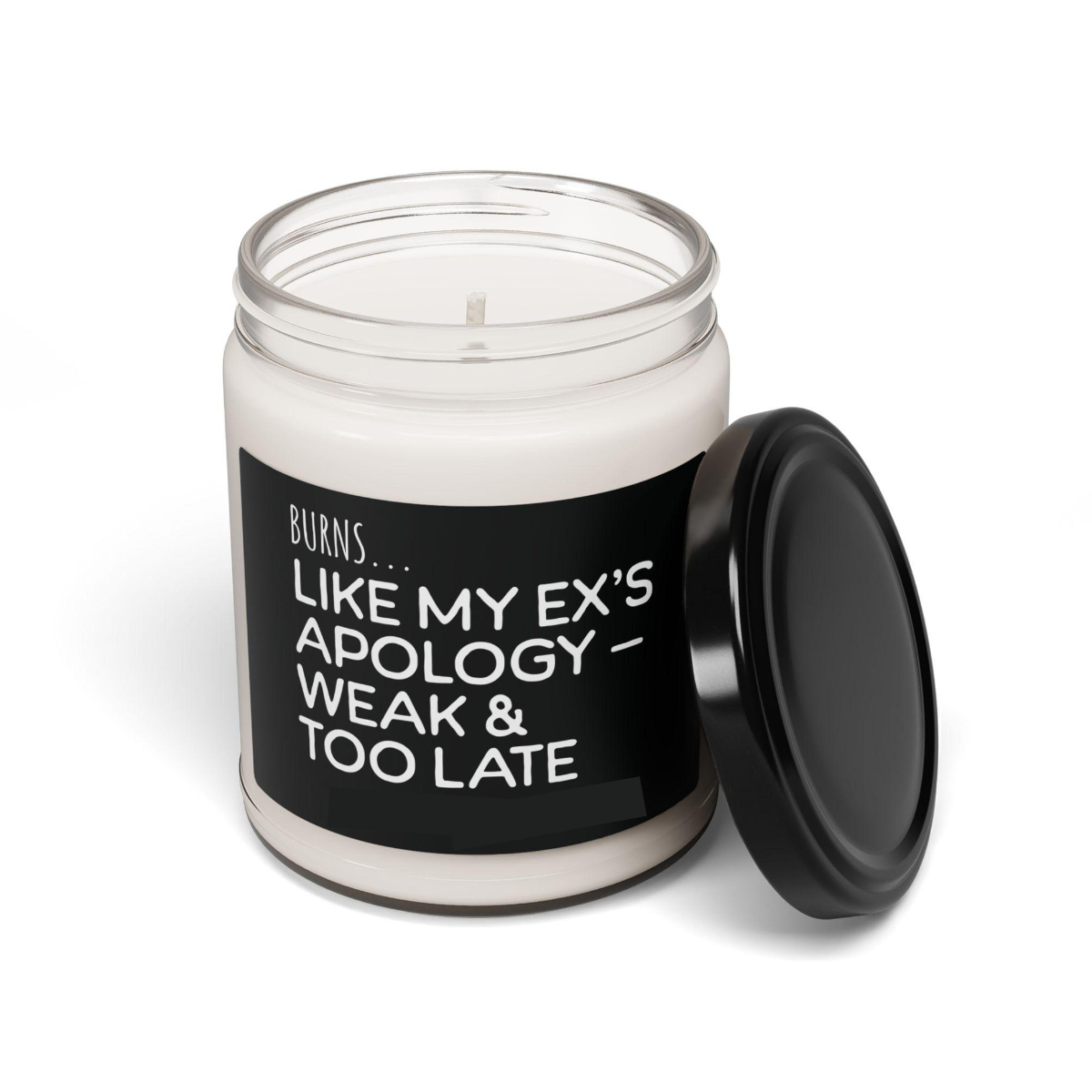 funny burns like my exs apology candle   breakup gift for her divorce gag gift sassy soy candle for best friend petty ex gift 1746593331099.png