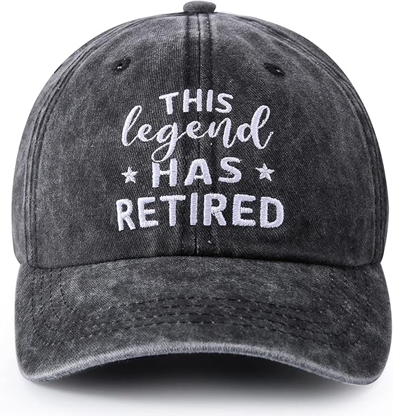 retirement gifts for men women vintage retired baseball cap adjustable funny retired embroidered washed cotton hats for dad mom boss co workers friends retirement party decorations dark grey 1747106509651.jpg