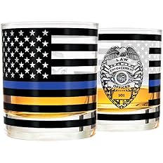 thin blue line police officer whiskey glasses   classic glass drinkware with law enforcement flag graphics 1747118882841.jpg