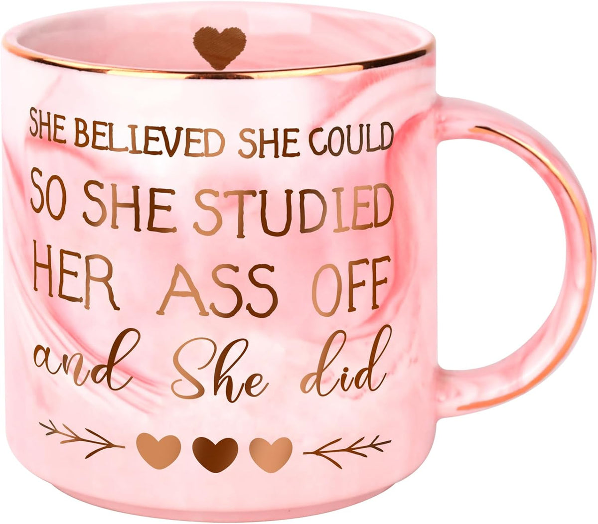 graduation funny gifts for her   12 oz pink marble ceramic coffee mug for 2025 college graduation gifts masters degree phd mba nurse practitioner phd graduation gift for women 1747216642106.jpg