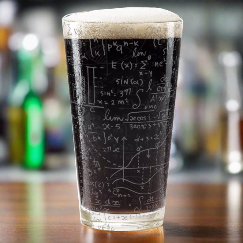 Math Equations Engraved 16oz Pint Glass  Formulas School College Math Physics Numbers Science Academic  Great Gift Idea 1747973359311.jpg