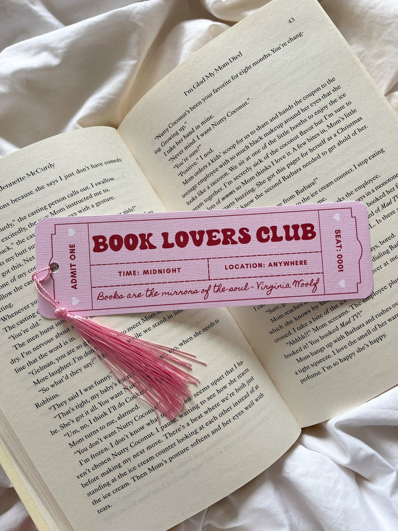 Book Lovers Club Bookmark  Feminist Bookmark  Bookmark Ticket  Cute Bookmark  Gift For Book Lover  Book Club  Female Book Club 1747991804119.jpg