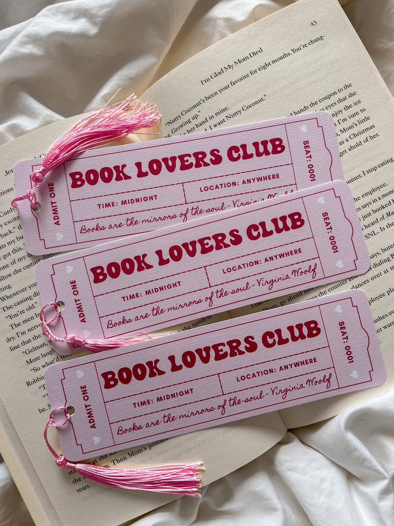 Book Lovers Club Bookmark  Feminist Bookmark  Bookmark Ticket  Cute Bookmark  Gift For Book Lover  Book Club  Female Book Club 1747991804151.jpg
