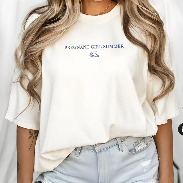 Pregnant Girl Summer Shirt Beach Pregnancy Announcement T Shirt Pregnancy Reveal Tee Baby Shower Gift Mom Shirt 1748228226774.jpg