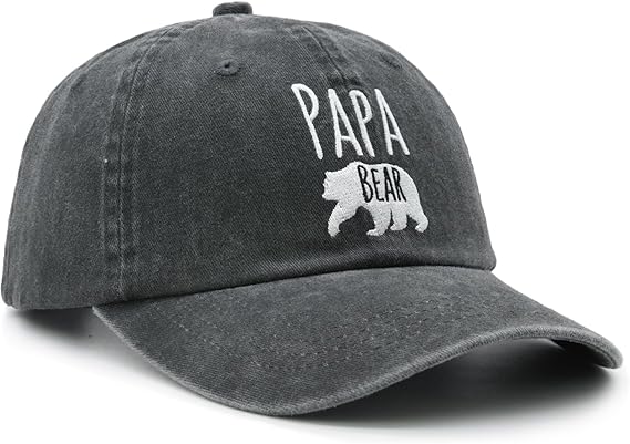 Mens Papa Bear Embroidered Adjustable Baseball Cap Dad Hat 1748314591212.jpg