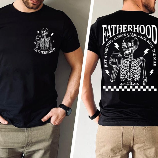 Fatherhood Shirt Just A Dad Who Came Back With The Milk Funny Dad Shirt Skeleton Fatherhood Shirt Fathers Day Shirt Gift For Husband 1748321077410.jpg