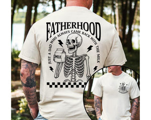 Fatherhood Shirt Just A Dad Who Came Back With The Milk Funny Dad Shirt Skeleton Fatherhood Shirt Fathers Day Shirt Gift For Husband 1748321077579.jpg