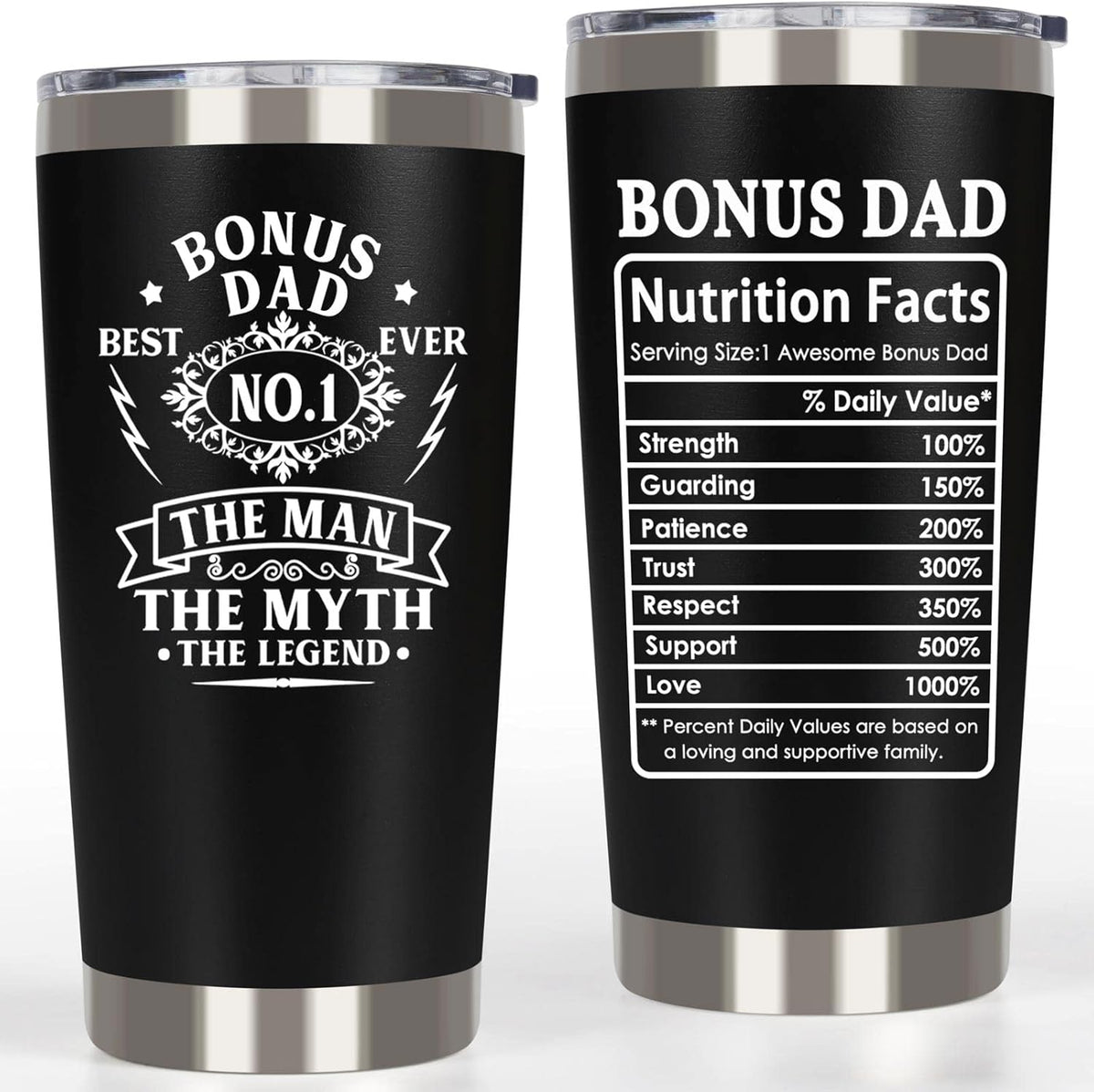Bonus Dad Tumbler Bonus Dad Fathers Day Gifts From Daughter Son Kids   Best Ever Gifts Funny Birthday Gift For Stepdad No1 Cup Tumbler 20oz 1748506787073.jpg