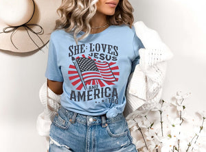Independence Day Shirt Christian Shirt 4th Of July Shirt She Loves Jesus And America Too Shirt America Retro Shirt Usa Shirt Usa Flag 1749093315428.jpg
