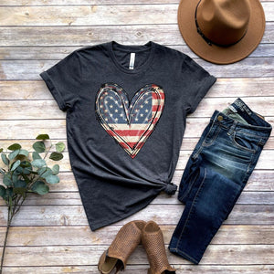 American Flag Shirt American Flag Heart Shirt Patriotic Shirt Usa Shirt 4th Of July Shirt July 4th Shirt Womens American Flag Shirt 1749093635875.jpg